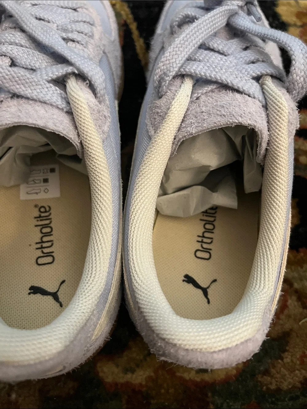 Puma Palermo Light Blue Suede and Textile Low-Top Sneakers size 9 Womens NEW
